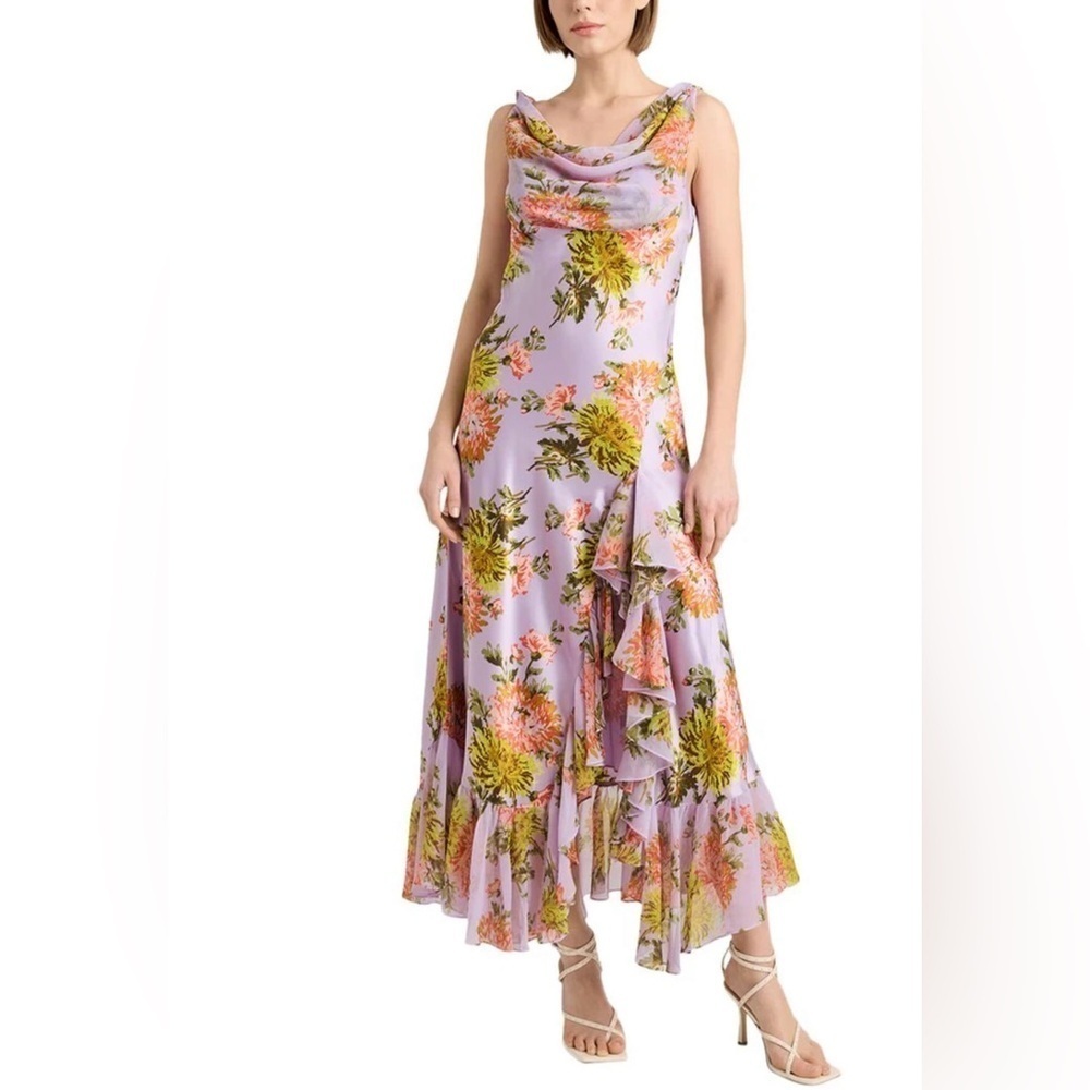 NWT Cinq a Sept Chrysanthemum Ray Dress in Lilac Multi Size 0